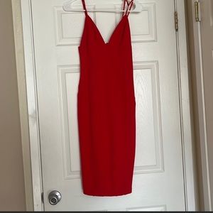 H&M red sexy bodycon dress.